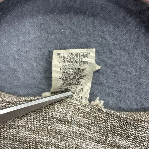 BKE Gimmicks‎ Cardigan Sz Med Kimono Embroidered Open Fringe S/S Open Neutral - Picture 9 of 9